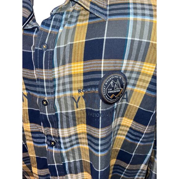 EUC Men's Casa Moda Casual Fit Shirt Size XXL Long Sleeve Plaid Pocket - Picture 5 of 13
